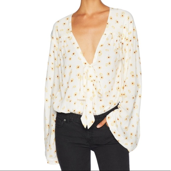 Free People Forties Feels Sunflower Bodysuit, XS - Picture 4 of 7